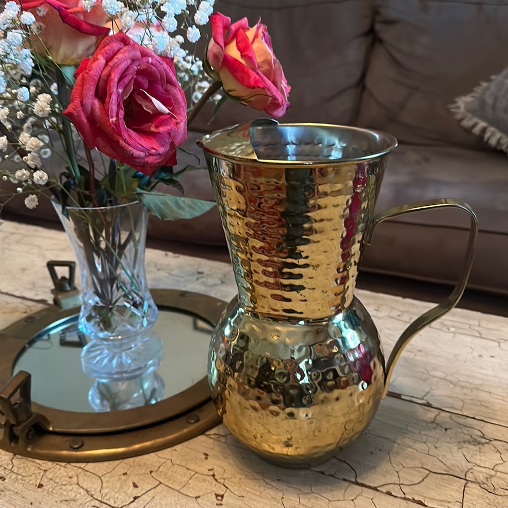Gold Hammered & stainless steel pitcher by Napa Style✨